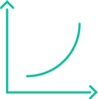 gráfico con una curva dibujada